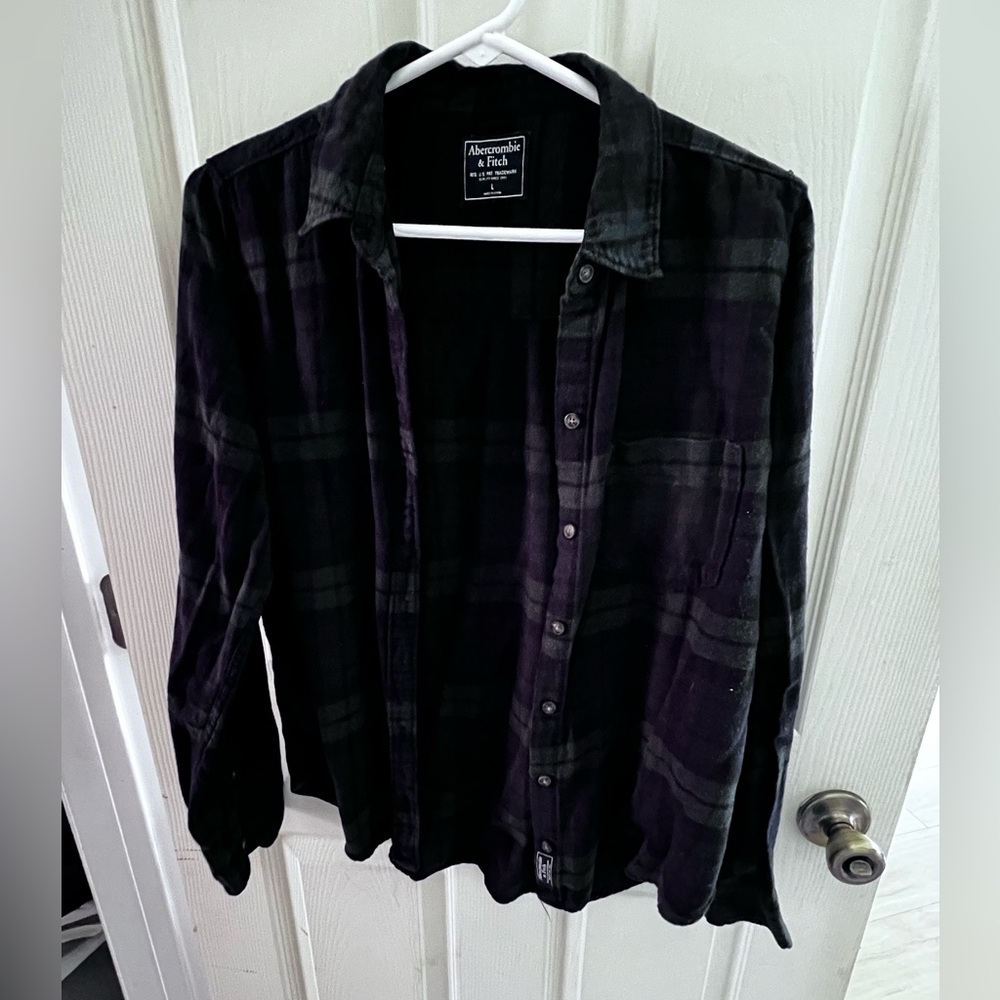Abercrombie and fitch flannel size large